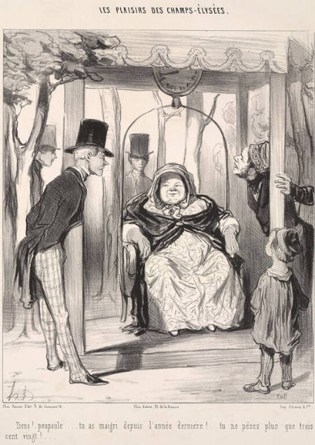 Les Plaisirs des Champs-Élysées... Tiens! Poupoule.  Tu As Maigri...
