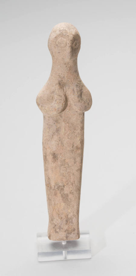 Figure with arms resting on chest