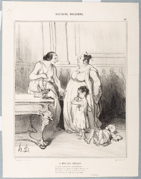 La Mère des Gracques, plate 46 from Histoire Ancienne, published in Le Charivari