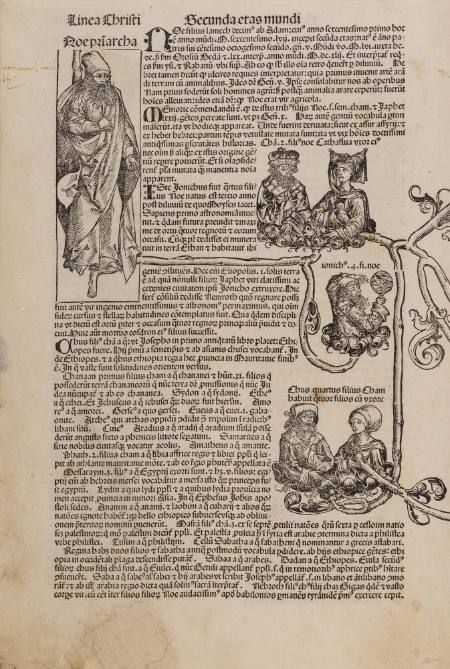 Leaf XIV from the Folio XIIII of the Liber Chronicarum (Nuremberg Chronicle); Nuremberg Chronicle depicting the lineage of Christ