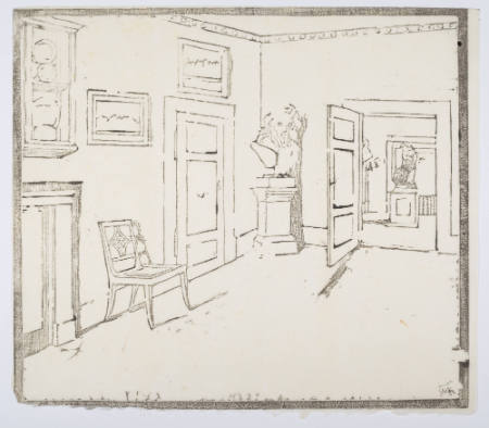 Proof of key block for Gelber Saal (Yellow room), plate 9 from the Goethe House Series