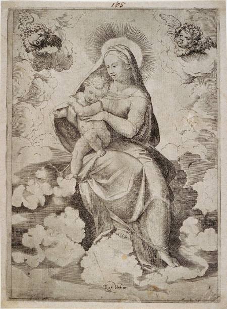 Madonna and Child on the Clouds