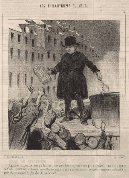 Les Philanthropes du Jour - Approchez, mes amis.  Ne soyez pas honteux (Approach, friends. Do not be bashful.)