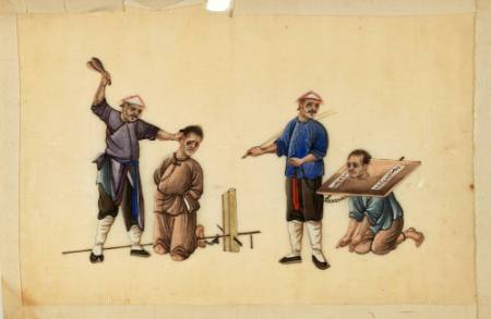 Versions of Punishment, Two prisoners in Chains, Kneeling