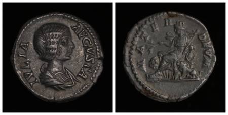 Julia Domna, wife of Septimius Severus, denarius (coin)