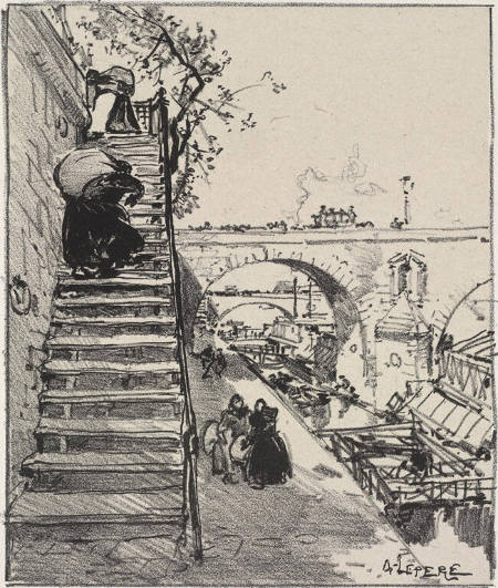 L'Ile St. Louis; les Lavoirs au Pont Marie
