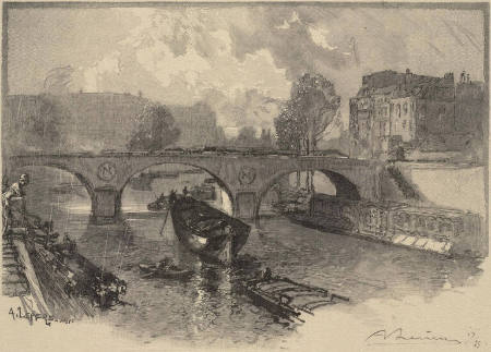 Petit bras au Pont St. Michel, Paris