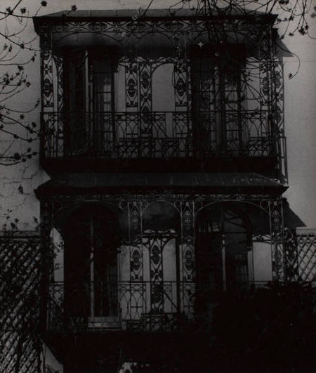 Moonlit Regency balcony, Downshire Hill, Hampstead