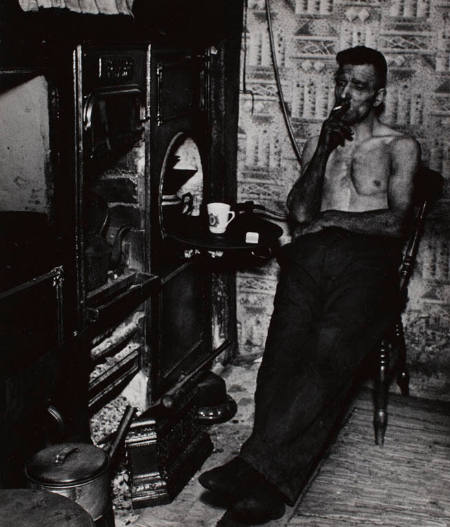 East Durham coal miner, just home from the pit