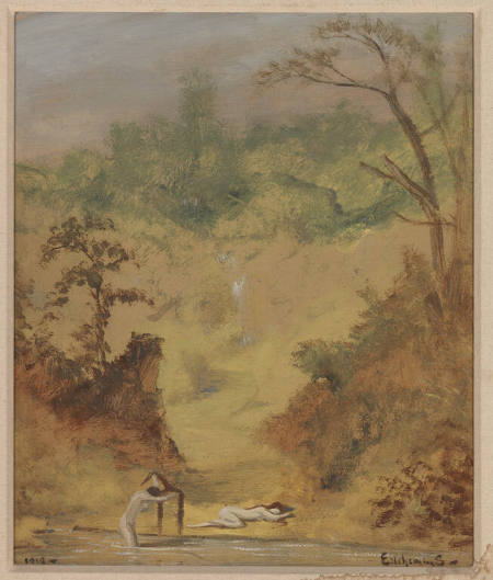 Woman Washing Her Hair While Another Sleeps
