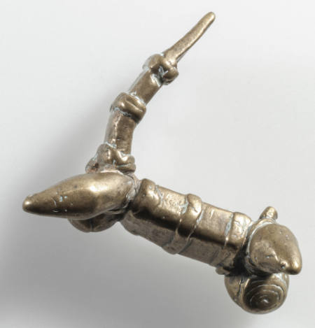 Goldweight in the form of a quadruped with long horns
