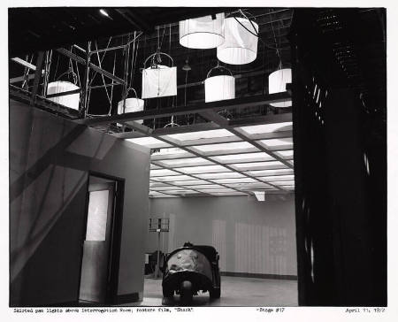 Skirted pan lights above interrogation room; feature film "Shack", stage 17, from Studio Still Lifes portfolio