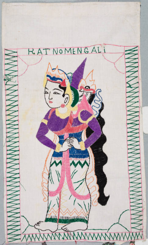 Offering cloth (lamak) depicting Ratna Mengali