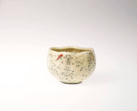 Raku-fired tea bowl