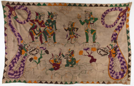 Rectangular hanging (tabing) with a scene from Cupu Manik Astagina