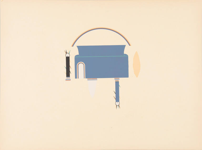 Stencil print from the portfolio Where the Two Came to Their Father: A Navajo War Ceremonial