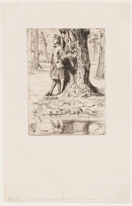 Seymour Haden Standing Under a Tree