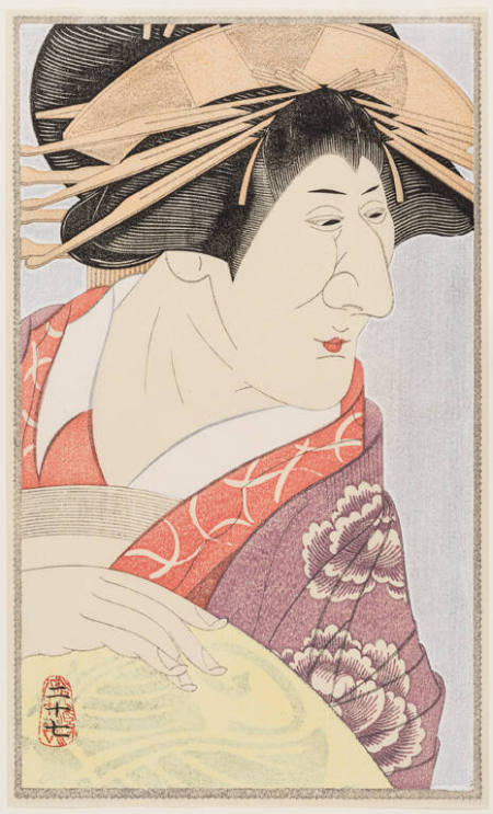 Nakamura Tokizo V as the courtesan Oshu in "Goshu no Gorozo"