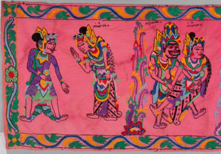 Eave hanging (ider-ider) with scenes from the Ramayana