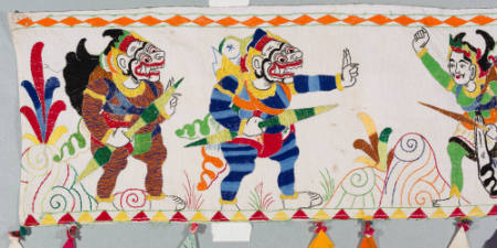 Eave hanging (ider-ider) with scenes from the Ramayana