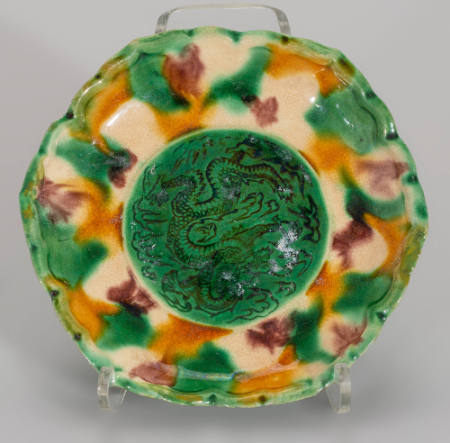 Dish with design of a dragon