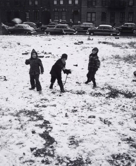 Snowball fight, Bronx, New York