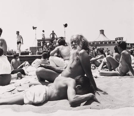 Man and boy, Muscle Beach