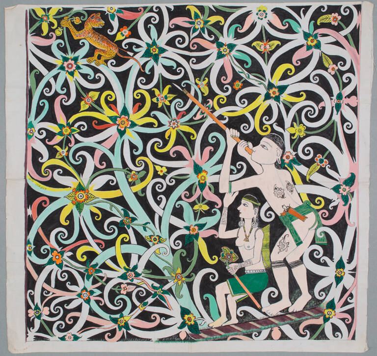 Man and woman hunting