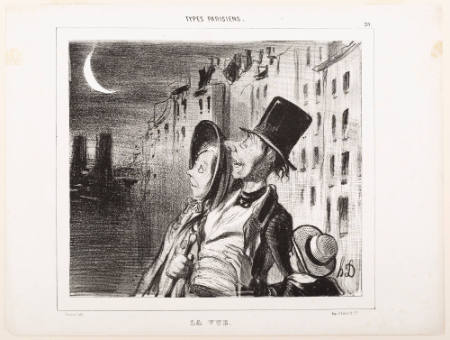 La vue (Sight) from Les cinq sens (The Five Senses), 1839, plate 39 from Types Parisiens, published in Le Charivari, September 14