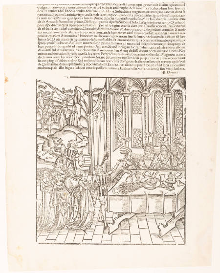 Aeneas at a banquet (early book illustration)