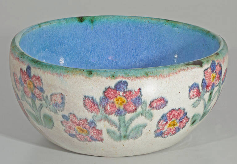 Bowl with painted flowers