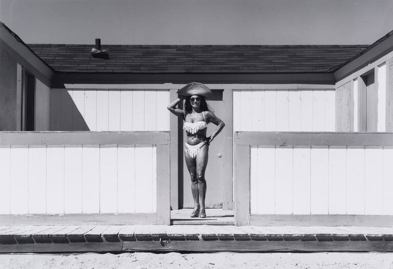 Woman with straw hat, Westport, Connecticut