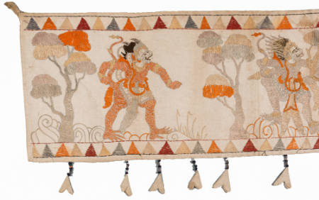 Eave hanging (ider-ider) with scenes from the Ramayana