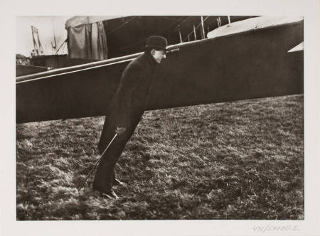 Buc. Zissou in the backwash of the propeller of an Esnault-Pelterie airplane, from the portfolio J.H. Lartigue