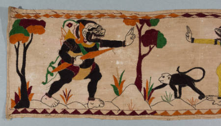 Eave hanginng (ider-ider) depicting scenes from the Ramayana