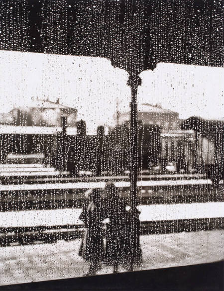 [Railway station, raindrops]