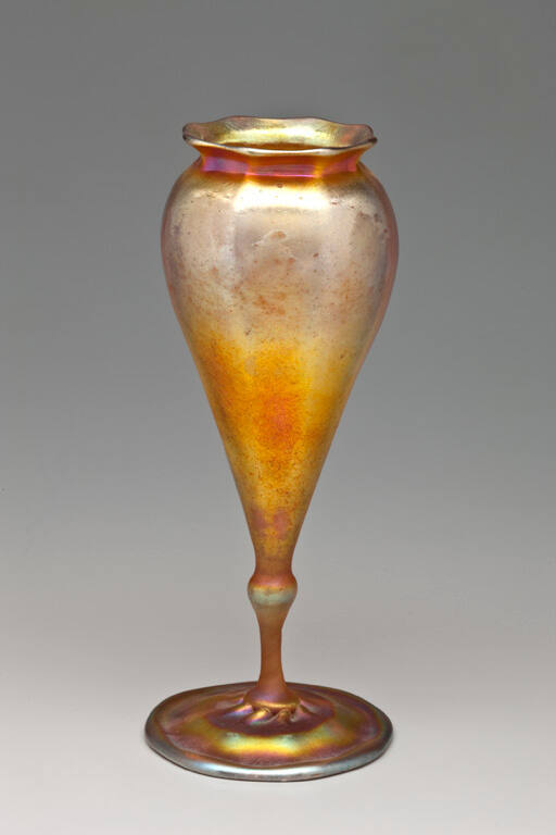 Gold floriform vase