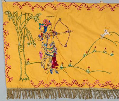 Eave hanging (ider-ider) with a scene from the Ramayana