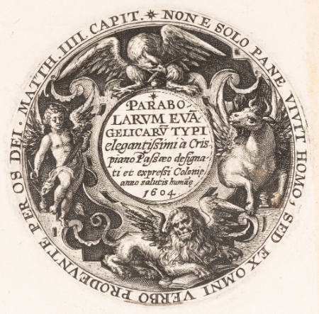 Parabolarum Evangelicarum, title page from a Collection of Parables