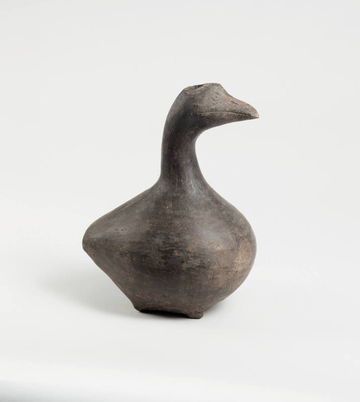 Vessel with duck-head spout