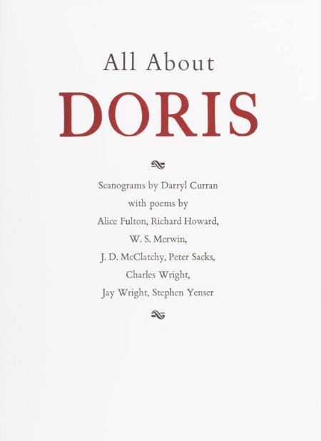 Title page, from the portfolio All About Doris