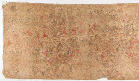Eave hanging (ider-ider) with scenes from the Baratayuda (Great Battle) from the Mahabharata