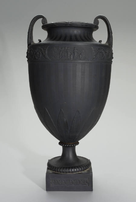 Urn with scenes depicting Neptune on one side, and Athena on the other
