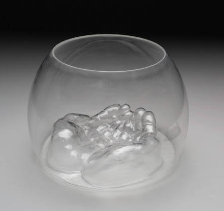 Untitled (vase with molded human hands)