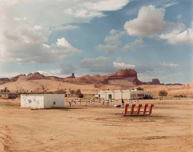 The Eagles of Kayenta Junior High School at football practice, Kayenta, Arizona, Navajo Nation, from the series American Prospects