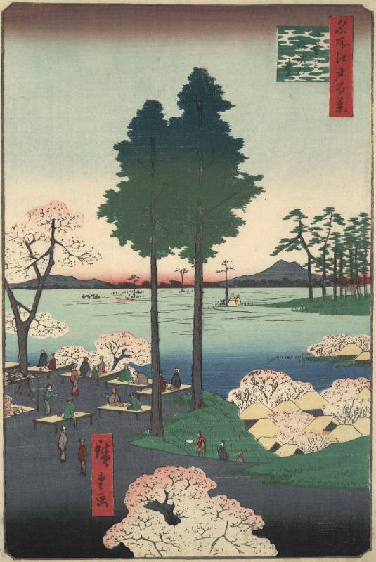 Suwa Bluff, Nippori:  #15 from One Hundred Famous Views of Edo