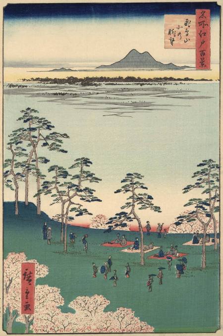 View to the North from Asukayama:  #17 from One Hundred Famous Views of Edo