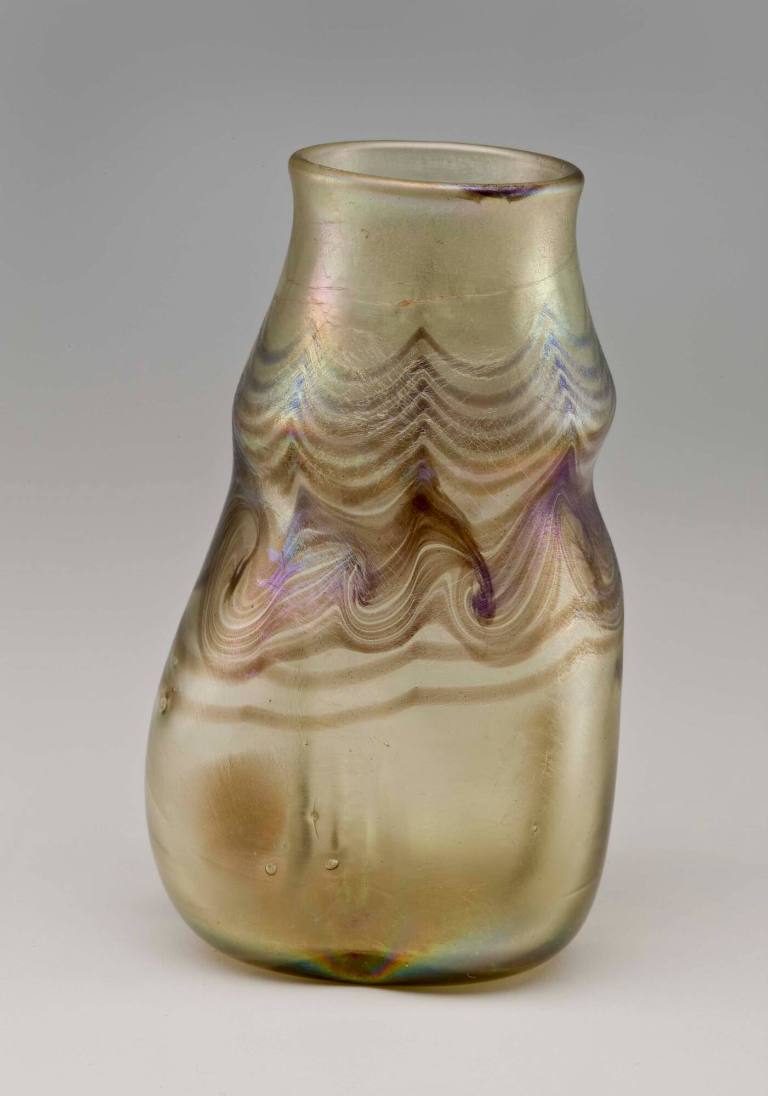 Vase, flint decorated & lustre