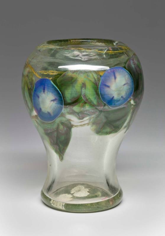 Vase with morning glory motif