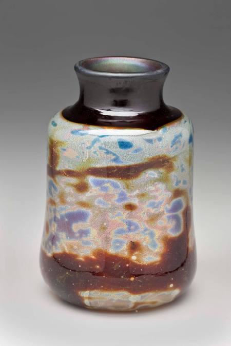 Vase, Varicolored, Internal Lustre, Polished Outside